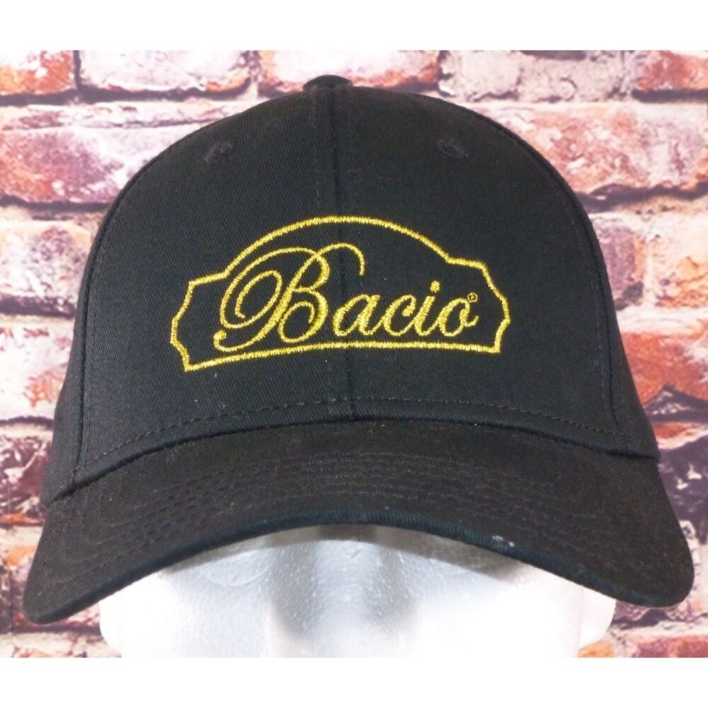 Bacio Premium Italian Pizza Cheese Baseball Cap "With A Kiss Of Buffalo Milk" Te
